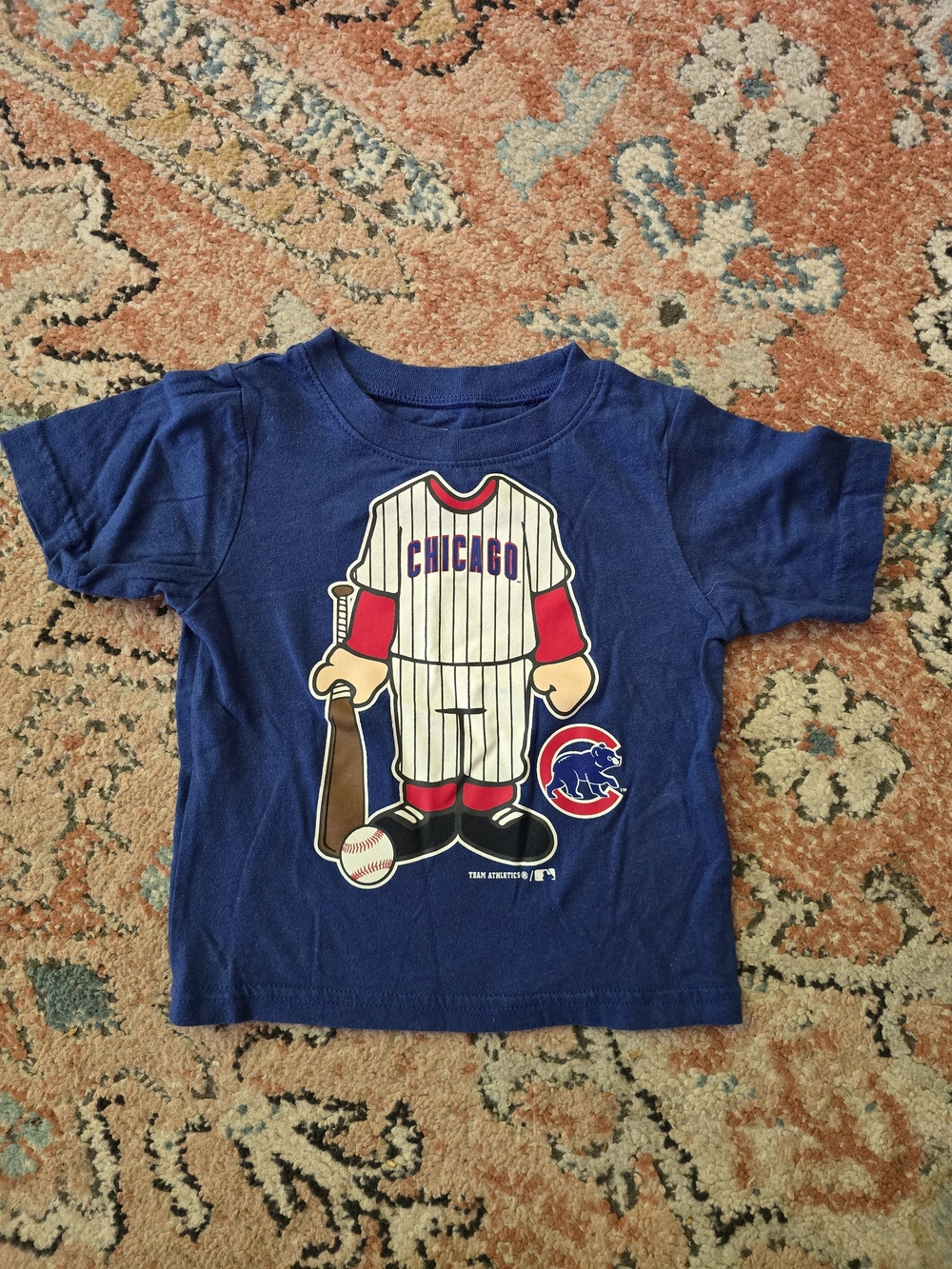 Chicago Cubs Boys' Navy Graphic Baseball Tee- 12 Months